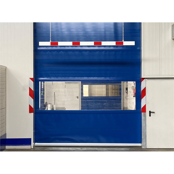 Barrier | aluminium profile | white coated / | red reflecting | white / red | reflecting one-sided | cross tube length: 6000 mm